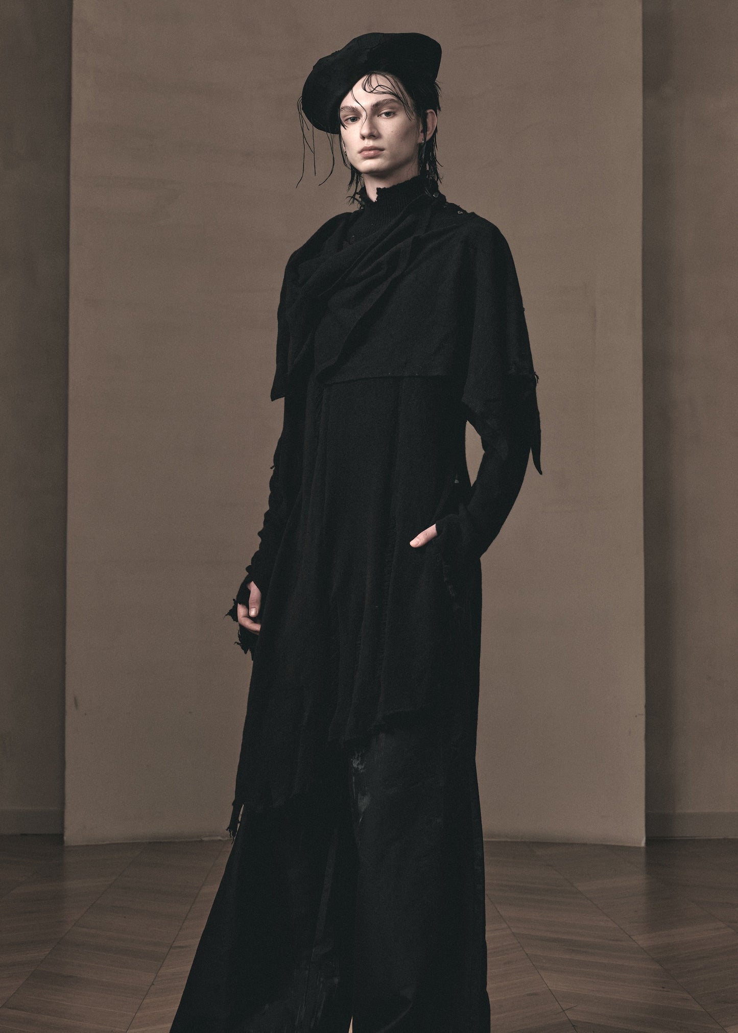 RAW-EDGE TURTLENECK SWEATER