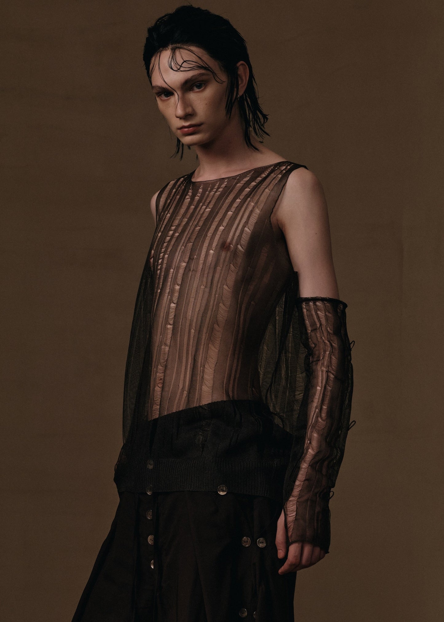 FLOATING KNIT ORGANZA SET