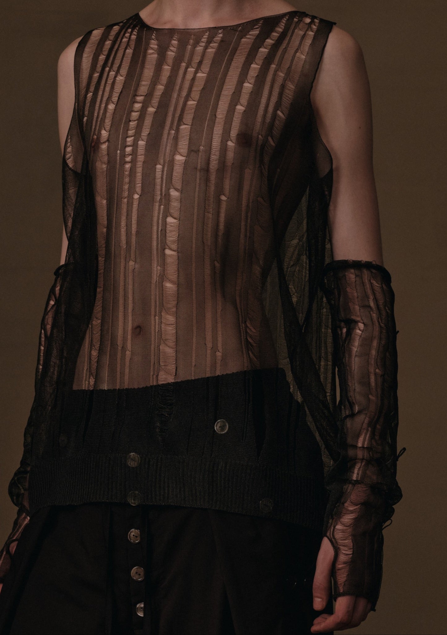 FLOATING KNIT ORGANZA SET