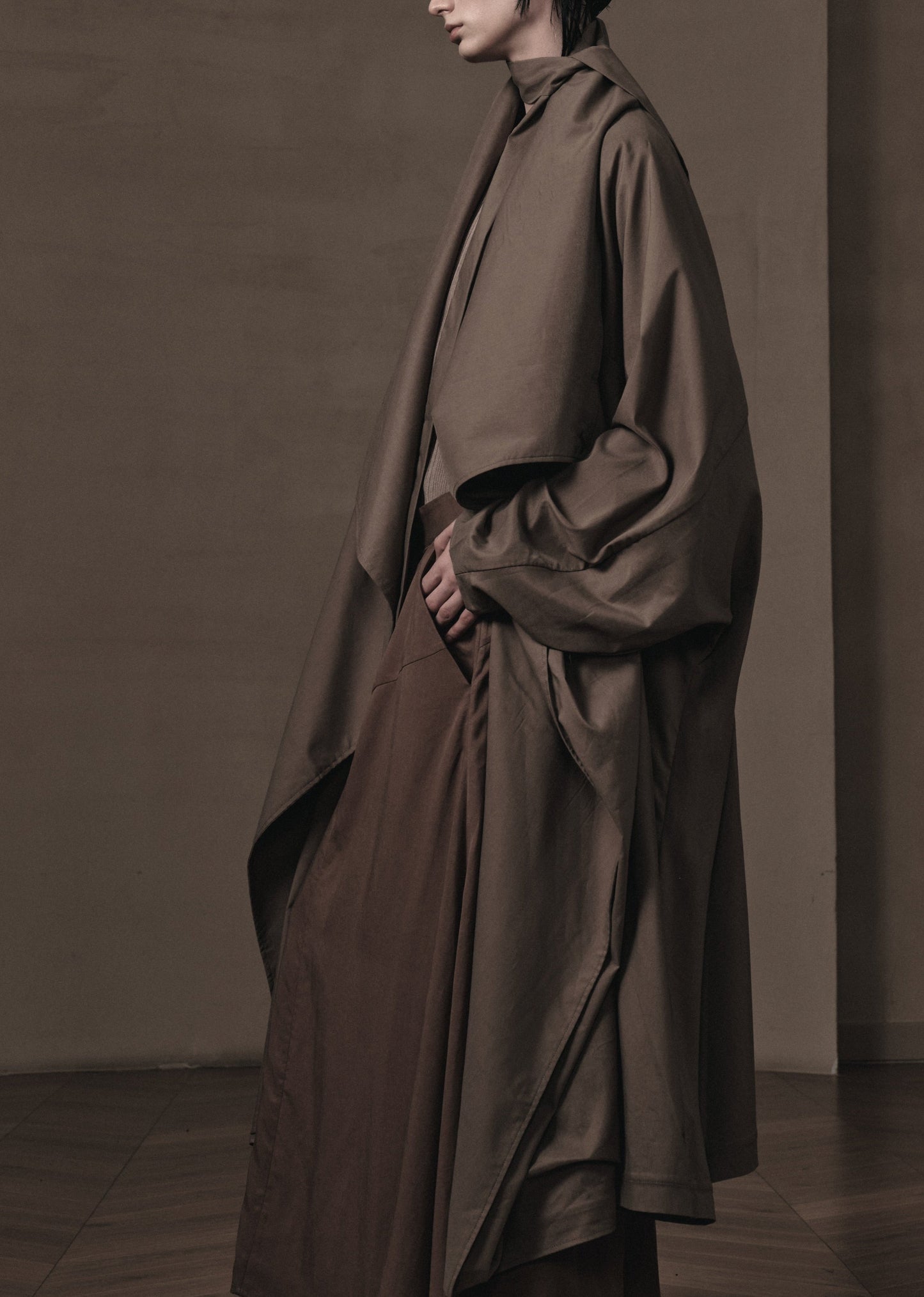 ONE PIECE CAPE TRENCH COAT