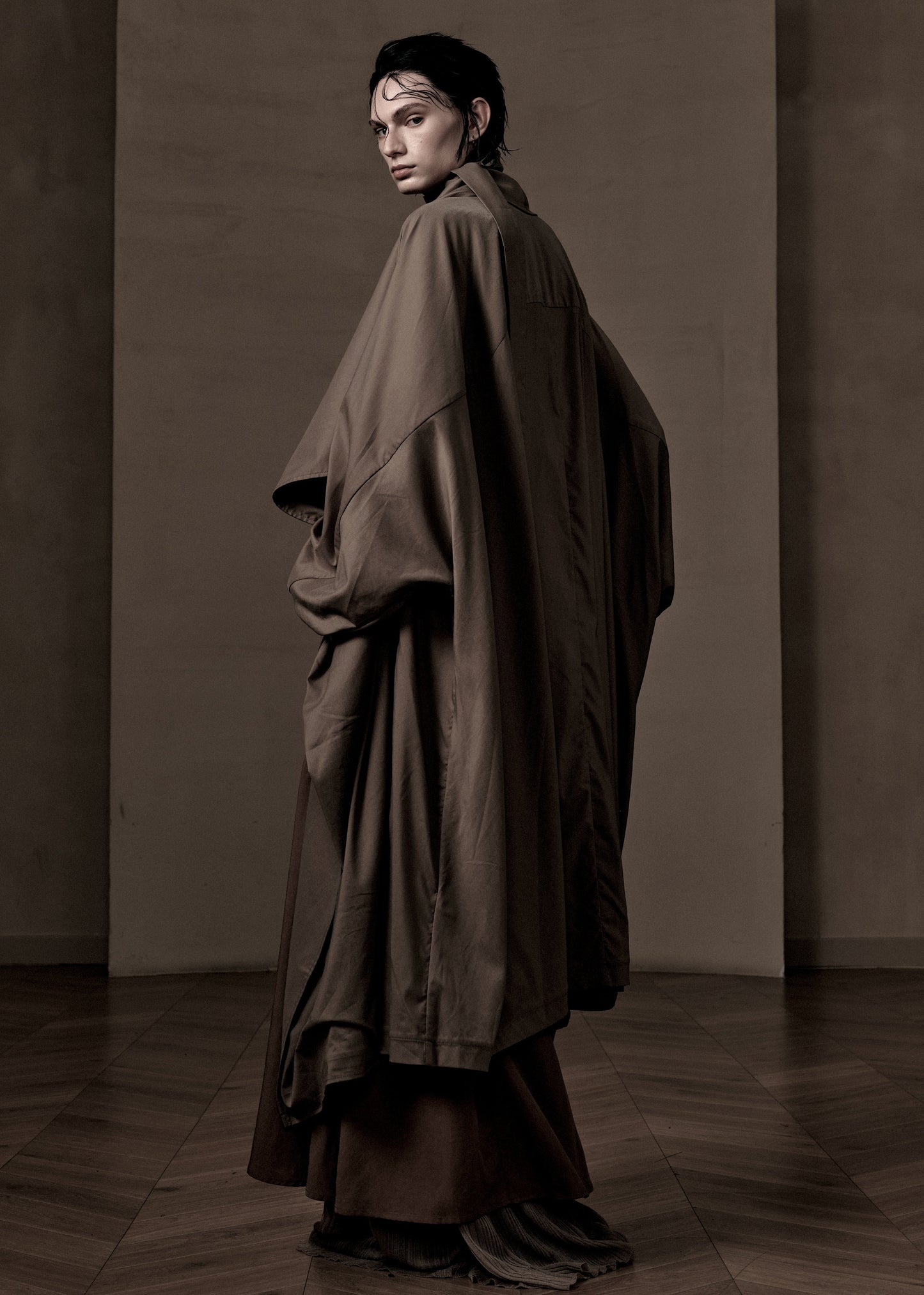 ONE PIECE CAPE TRENCH COAT