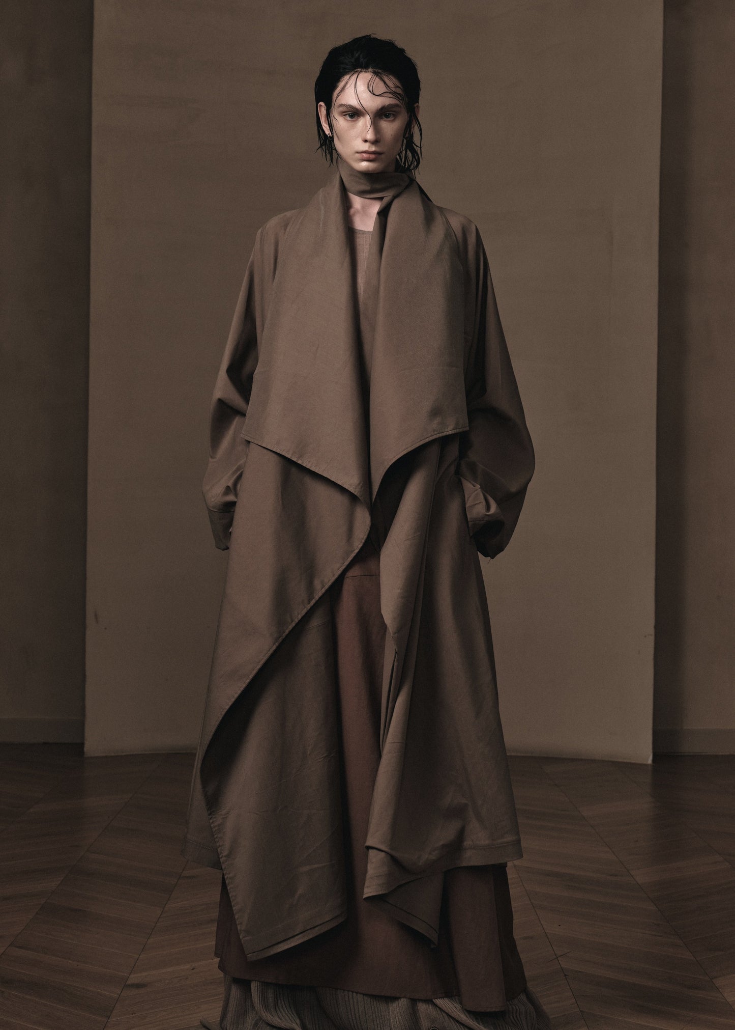 ONE PIECE CAPE TRENCH COAT