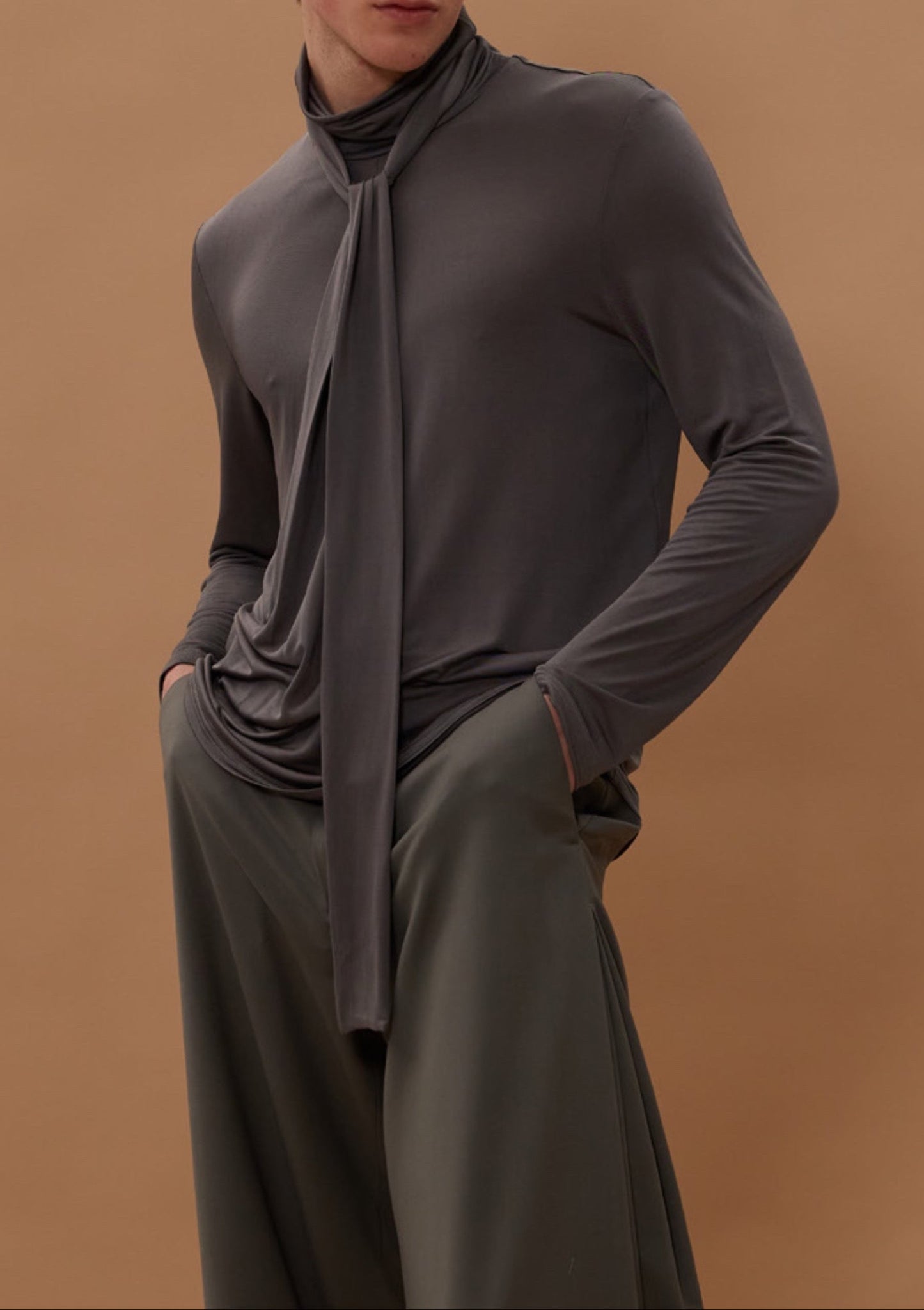 TIED JERSEY TOP