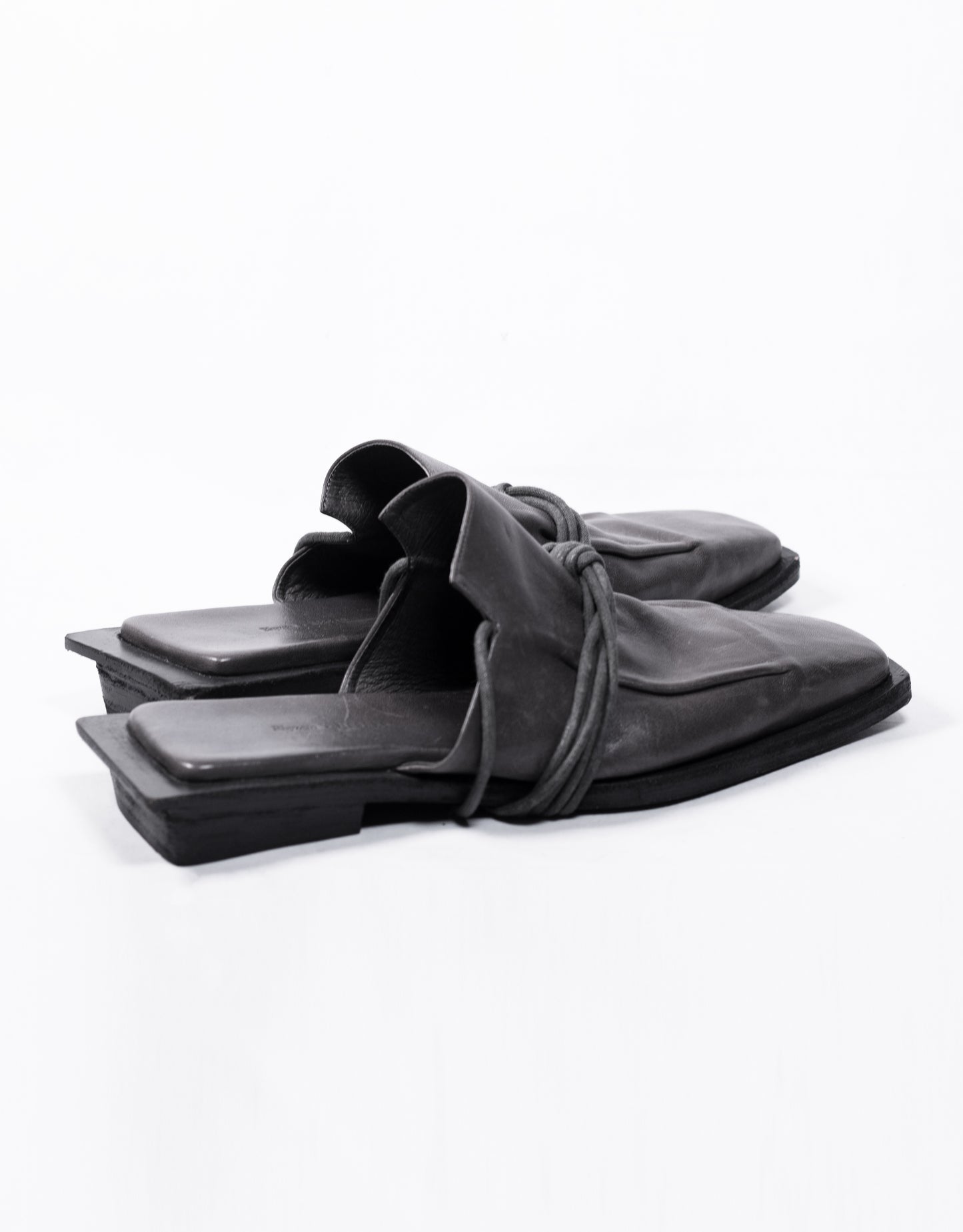 Rhyzem | Lace-up Mules | Grey
