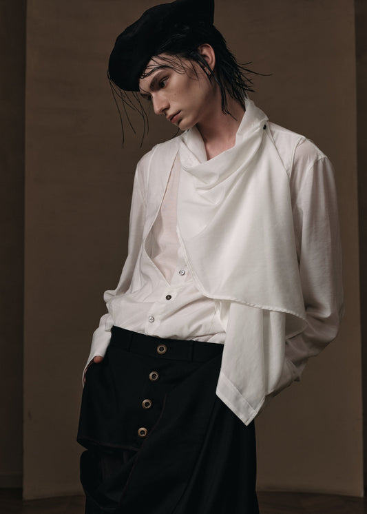 SCARF SHIRT WITH VEST