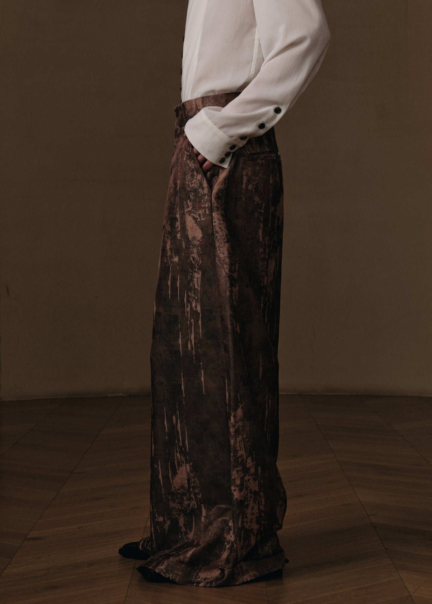 MOTTLED JACQUARD TROUSERS 「EXCLUSIVE」