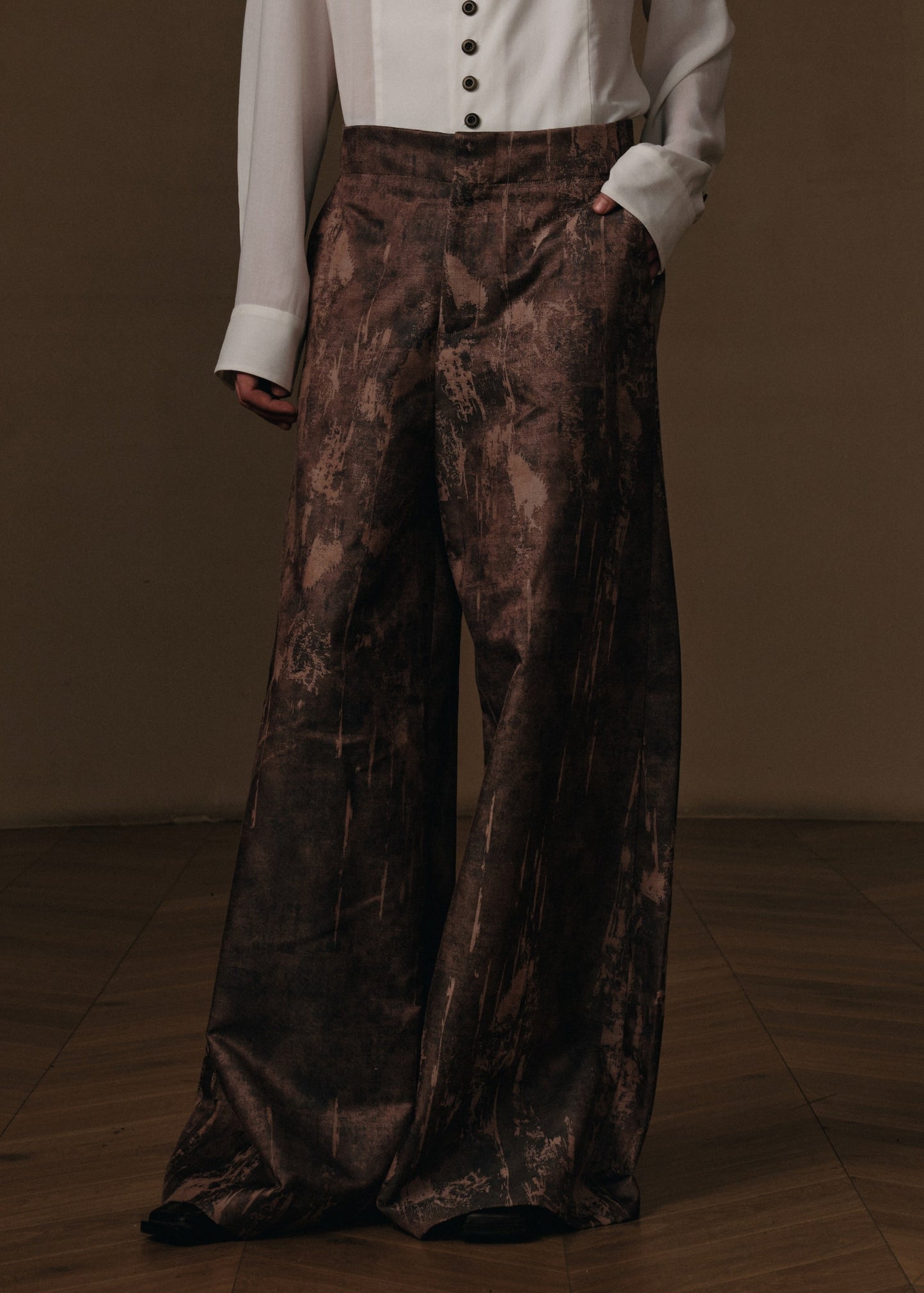MOTTLED JACQUARD TROUSERS 「EXCLUSIVE」