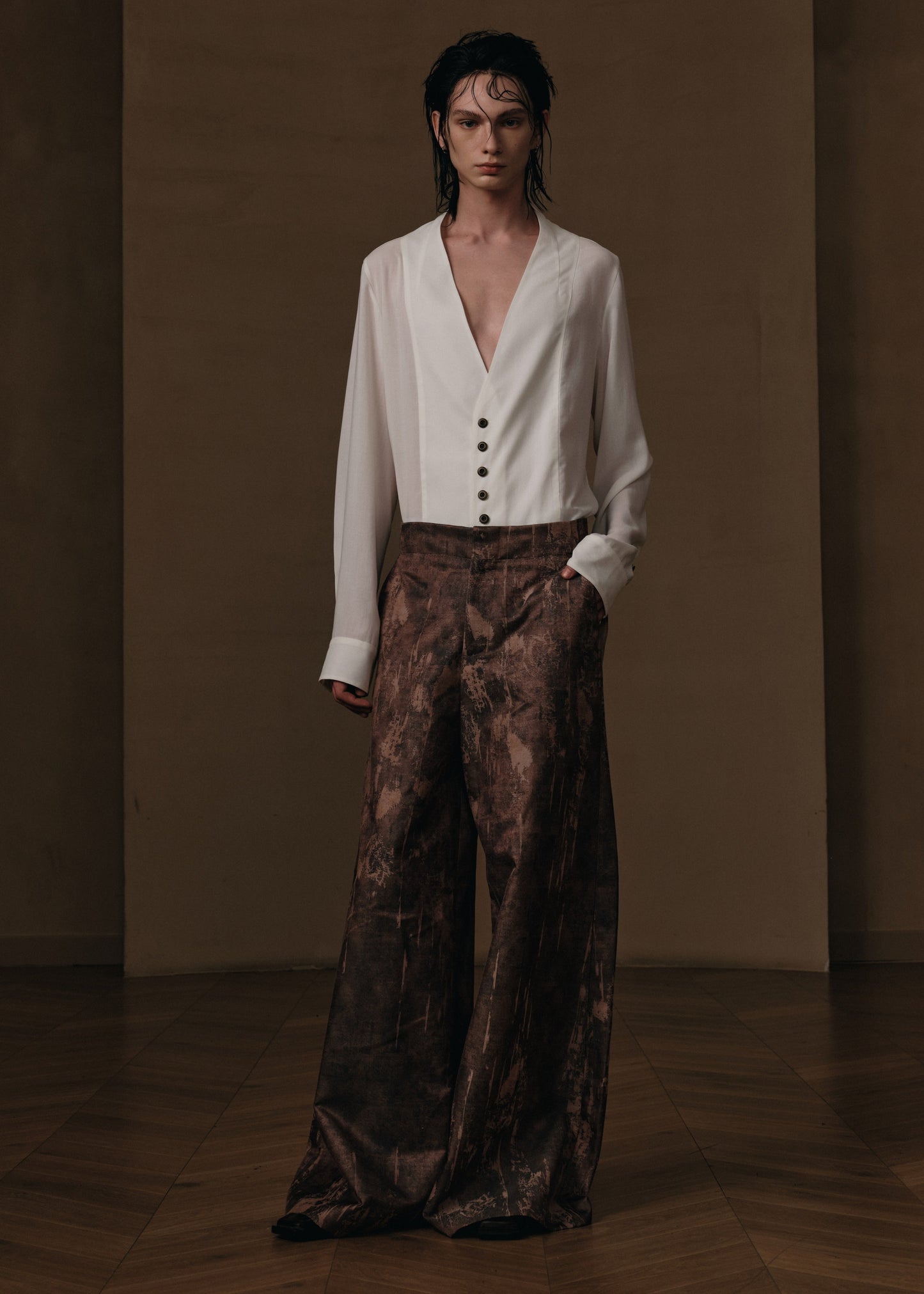 MOTTLED JACQUARD TROUSERS 「EXCLUSIVE」