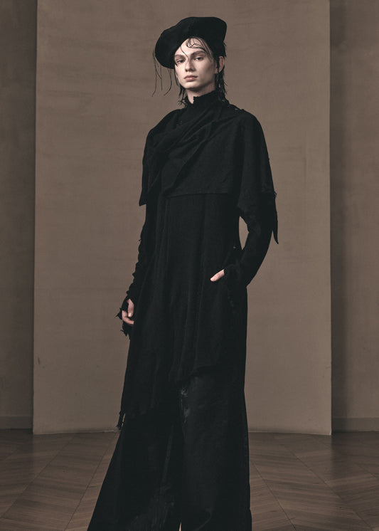 RAW-EDGE TURTLENECK SWEATER