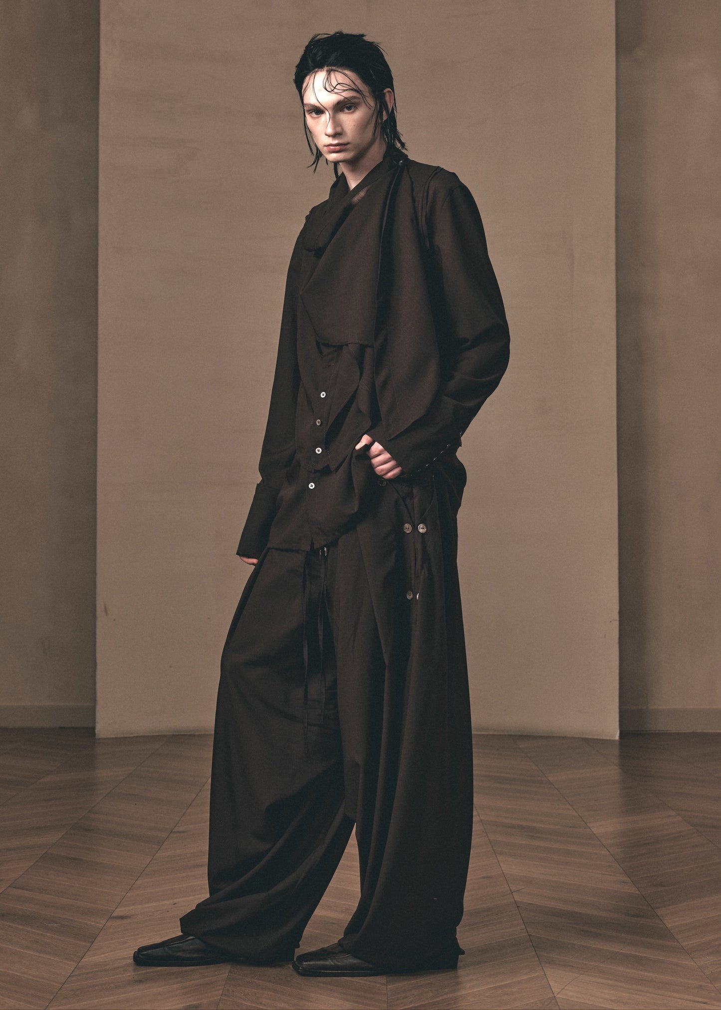 MULTILAYER SCARF SHIRT