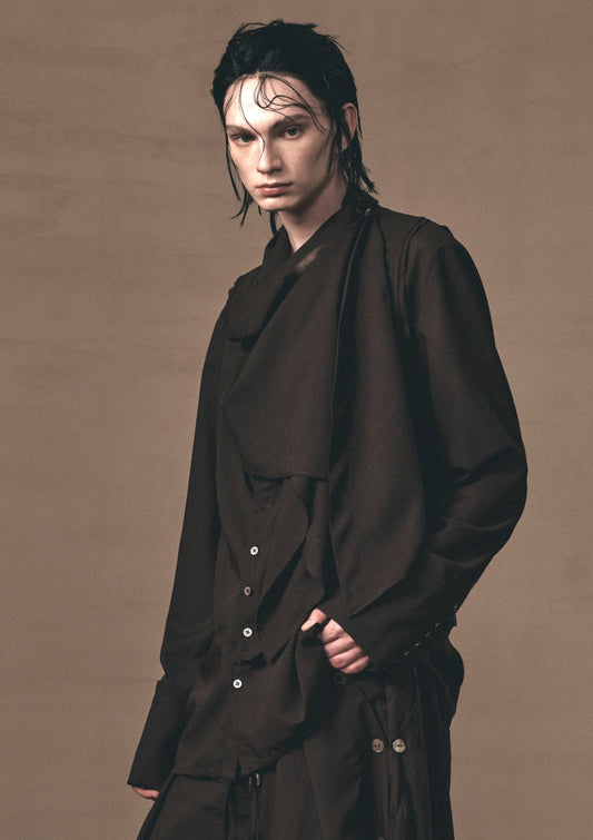 MULTILAYER SCARF SHIRT