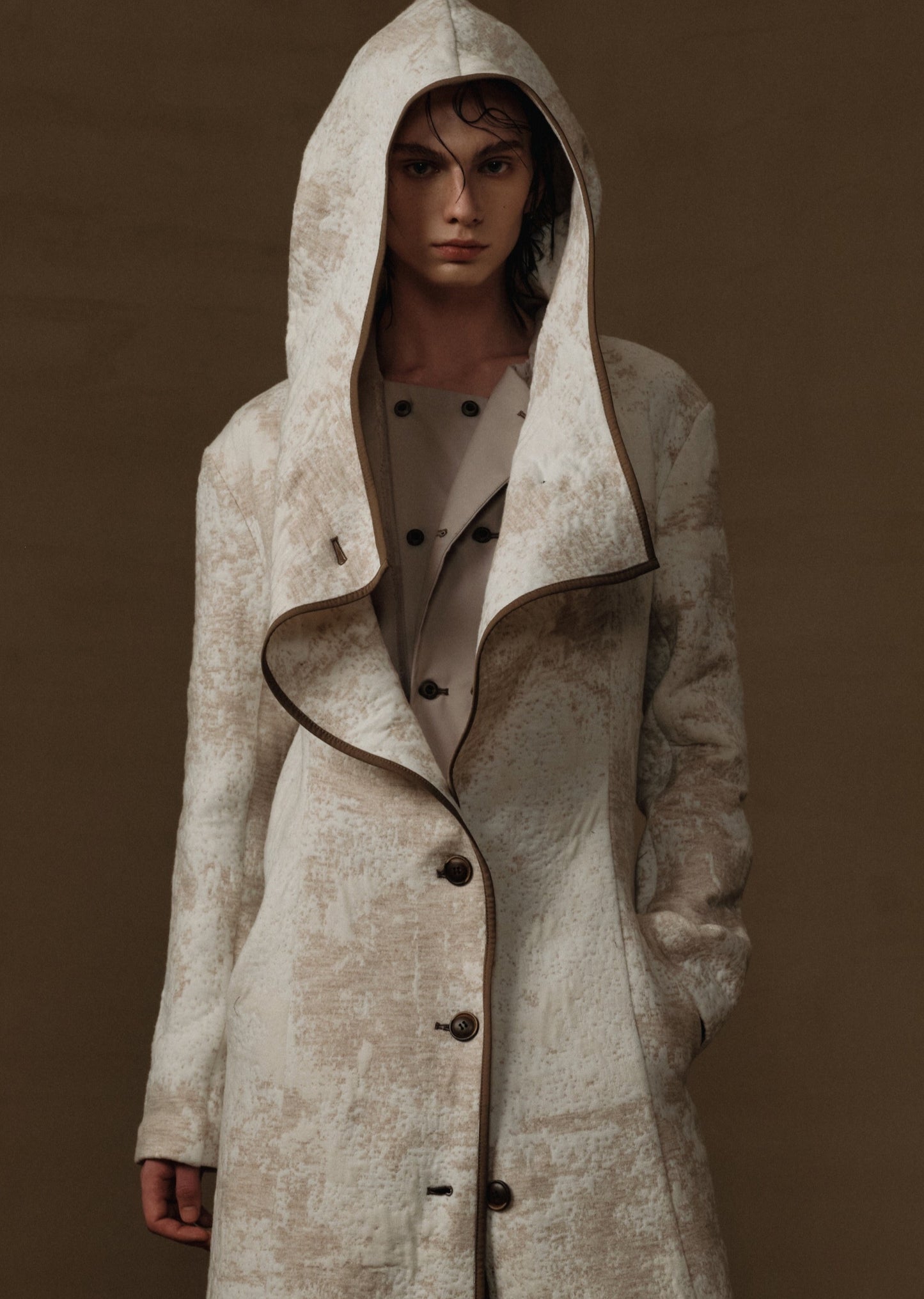 CIRCULAR KNITTED JACQUARD COAT「Exclusive」