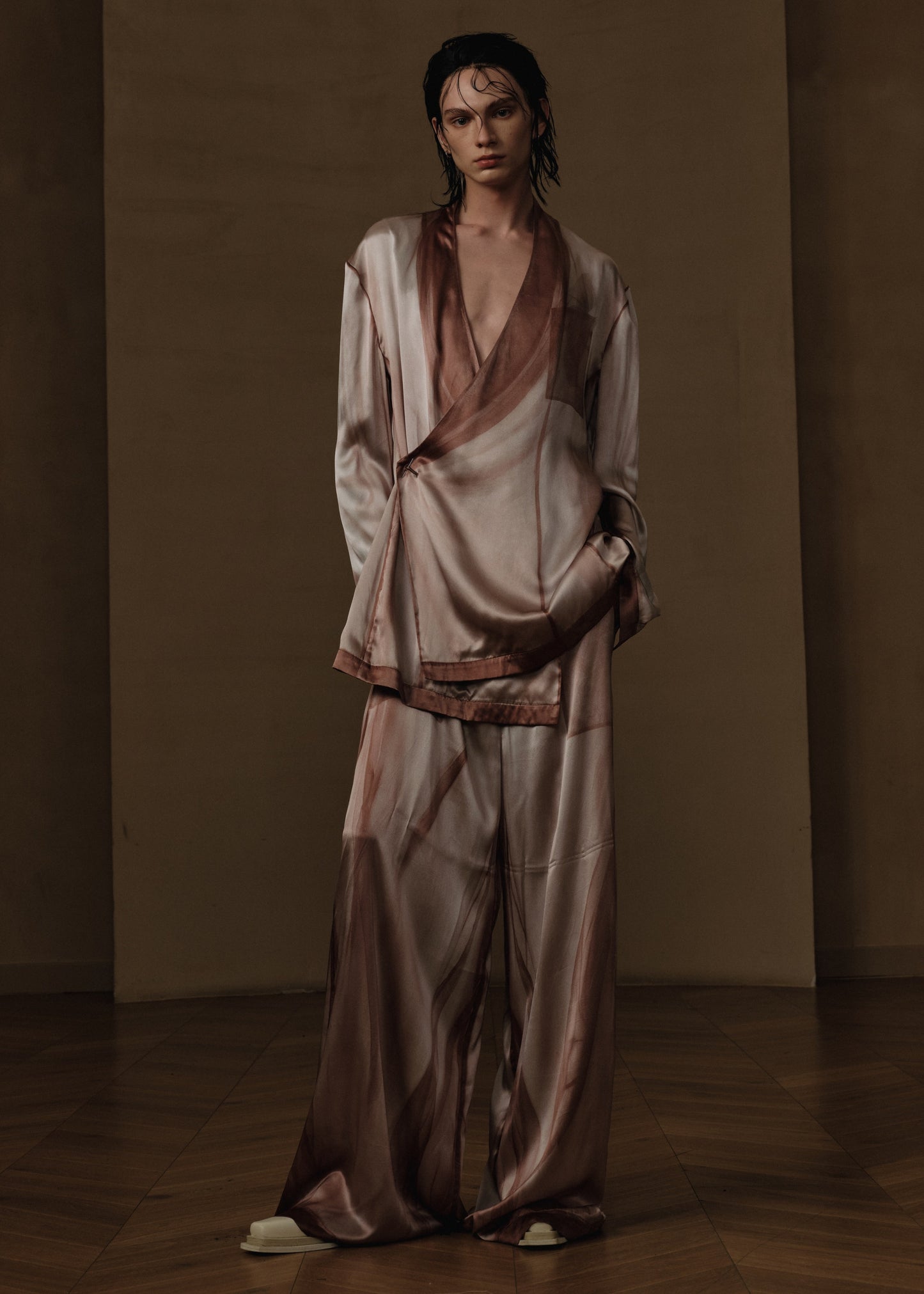 DRAPERY SILK VOILE PRINT SHIRT