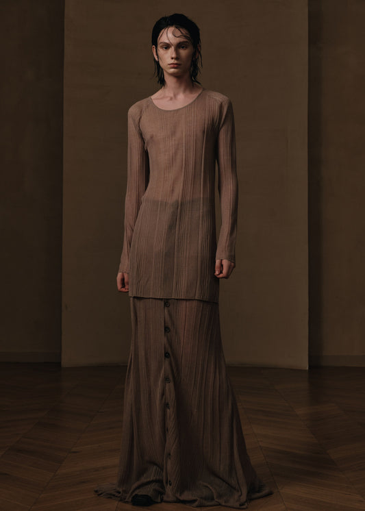 SAND KNIT SLIM TOP