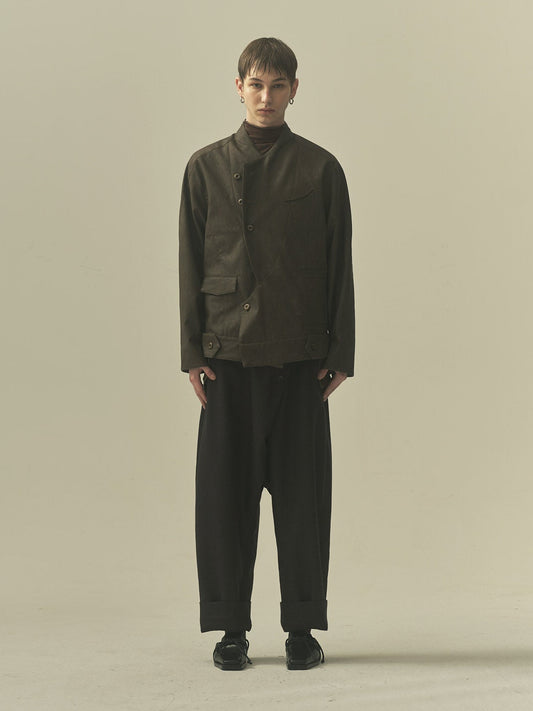 BROWN VEGAN LEATHER JACKET