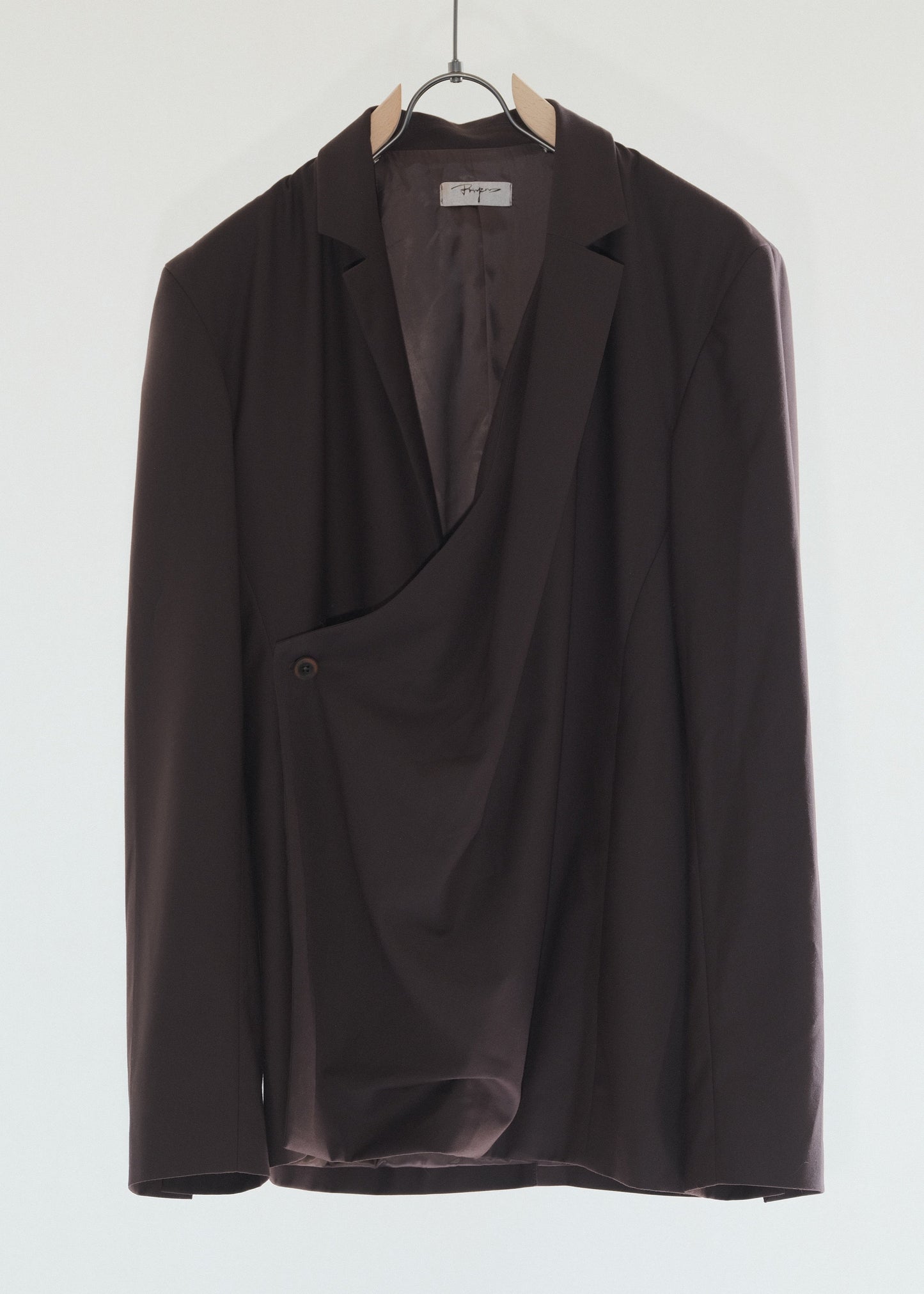 PLEATED ASYMMETRIC BLAZER