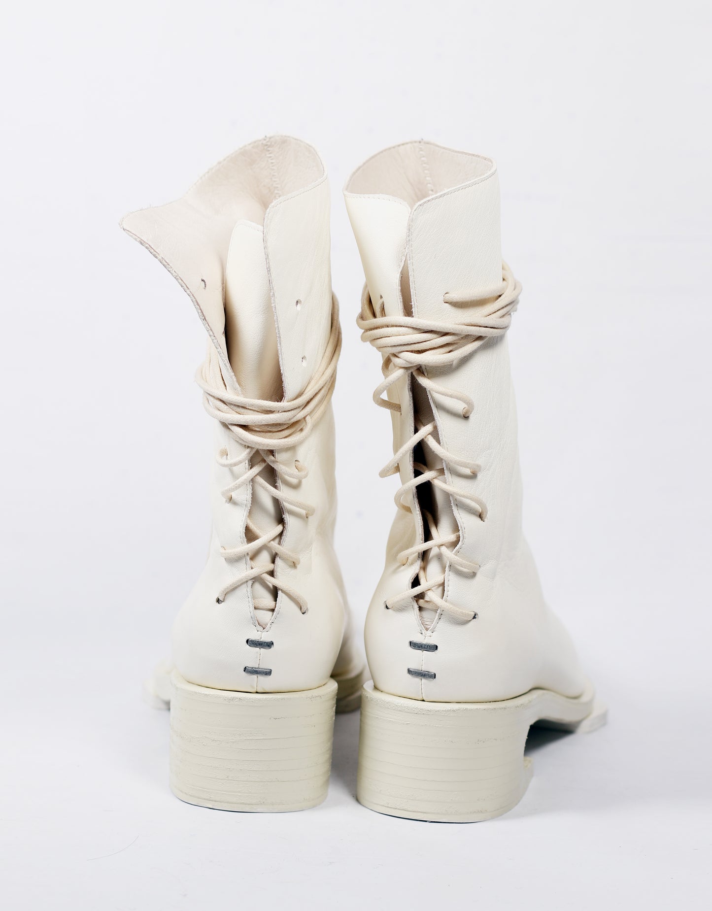 Lace-up Boots | Cream
